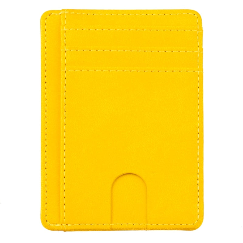 Slim RFID Blocking Leather Wallet Credit ID Card Holder Purse Money Case for Men Women 2020 Fashion Bag 11.5x8x0.5cm