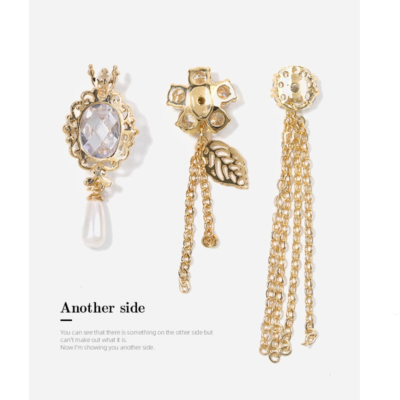 Pieces 3D Metal Nail art Jewelry Japanese Nail Decorations Top Quality Crystal Manicure Zircon Diamond Charms Pendants