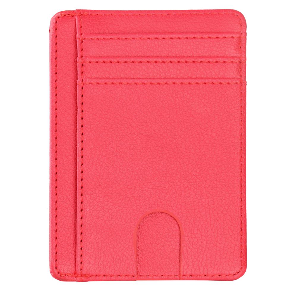Slim RFID Blocking Leather Wallet Credit ID Card Holder Purse Money Case for Men Women 2020 Fashion Bag 11.5x8x0.5cm