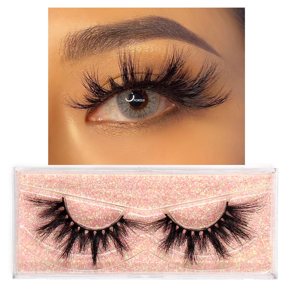 Makeup Eyelashes 3D Mink Lashes Fluffy Soft Wispy Natural Cross Lash Extension Reusable Fake Lashes Mink False Eyelashes