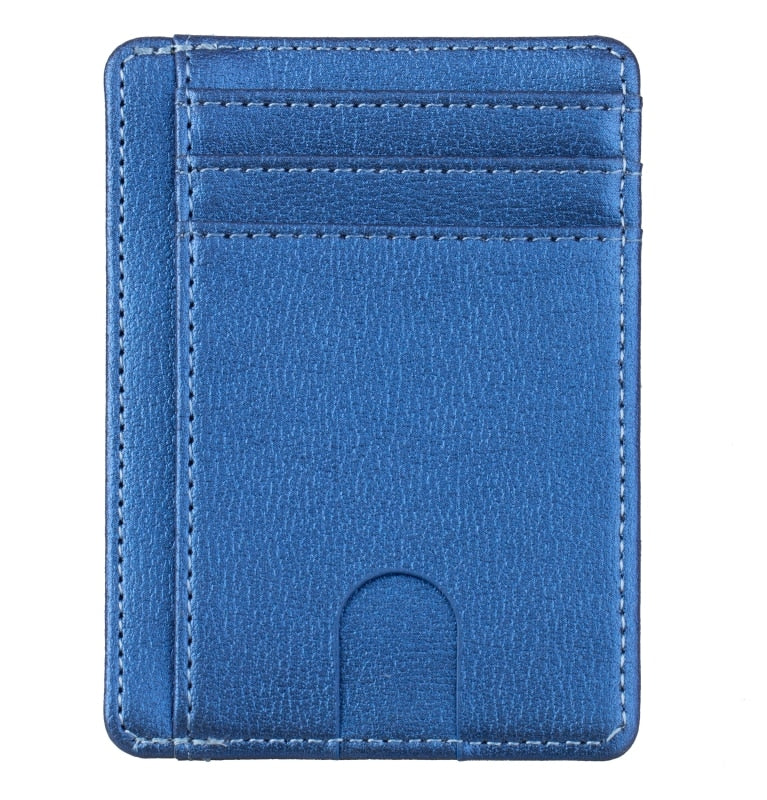 Slim RFID Blocking Leather Wallet Credit ID Card Holder Purse Money Case for Men Women 2020 Fashion Bag 11.5x8x0.5cm