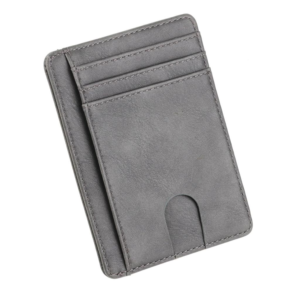 Slim RFID Blocking Leather Wallet Credit ID Card Holder Purse Money Case for Men Women 2020 Fashion Bag 11.5x8x0.5cm
