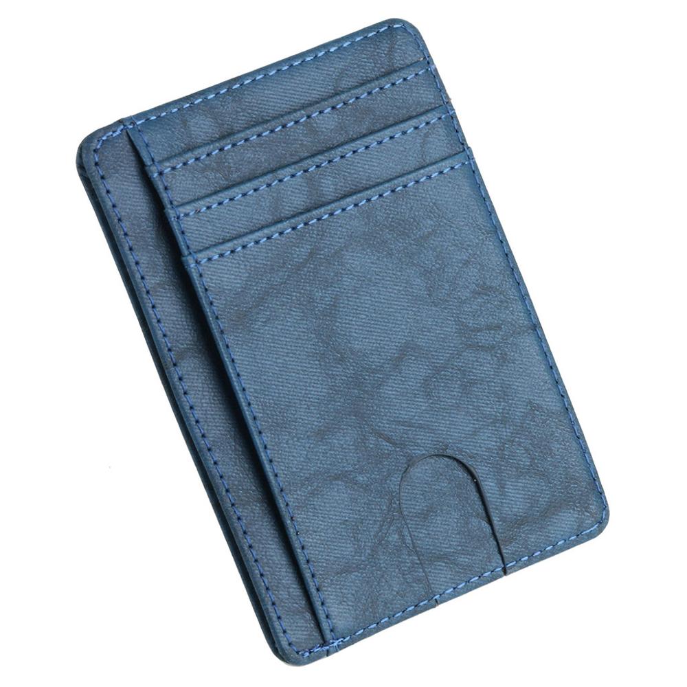 Slim RFID Blocking Leather Wallet Credit ID Card Holder Purse Money Case for Men Women 2020 Fashion Bag 11.5x8x0.5cm