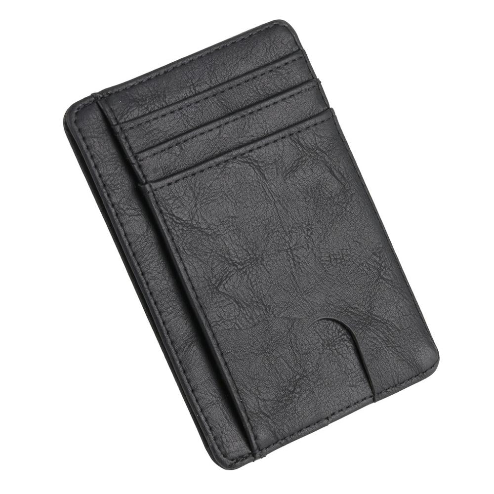 Slim RFID Blocking Leather Wallet Credit ID Card Holder Purse Money Case for Men Women 2020 Fashion Bag 11.5x8x0.5cm