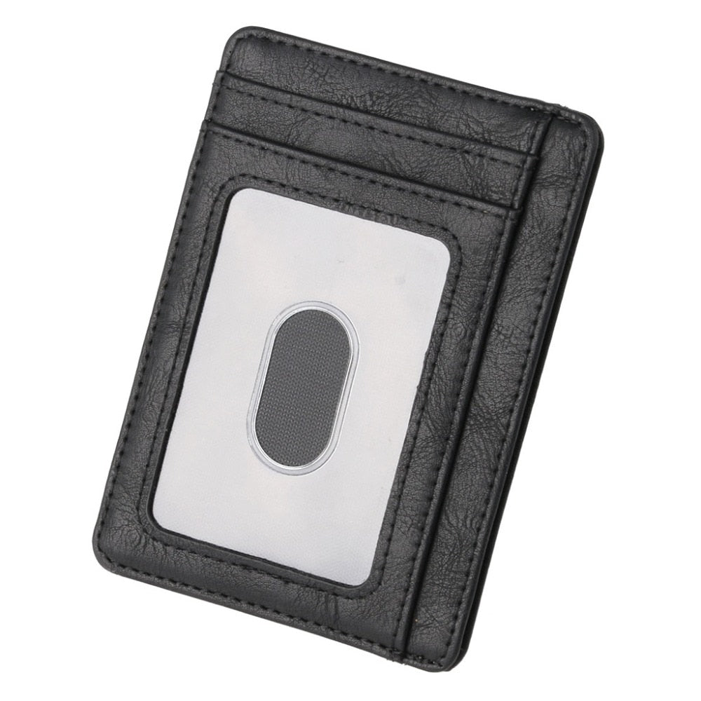 Slim RFID Blocking Leather Wallet Credit ID Card Holder Purse Money Case for Men Women 2020 Fashion Bag 11.5x8x0.5cm