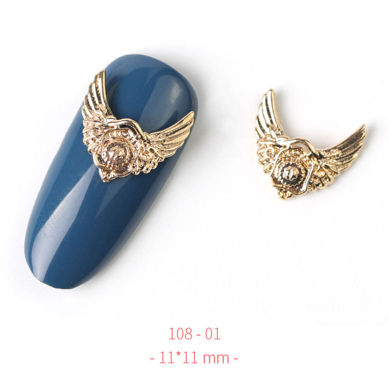 Pieces 3D Metal Nail art Jewelry Japanese Nail Decorations Top Quality Crystal Manicure Zircon Diamond Charms Pendants