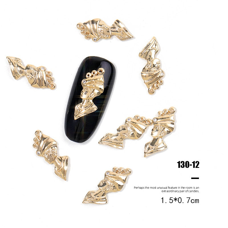 Pieces 3D Metal Nail art Jewelry Japanese Nail Decorations Top Quality Crystal Manicure Zircon Diamond Charms Pendants