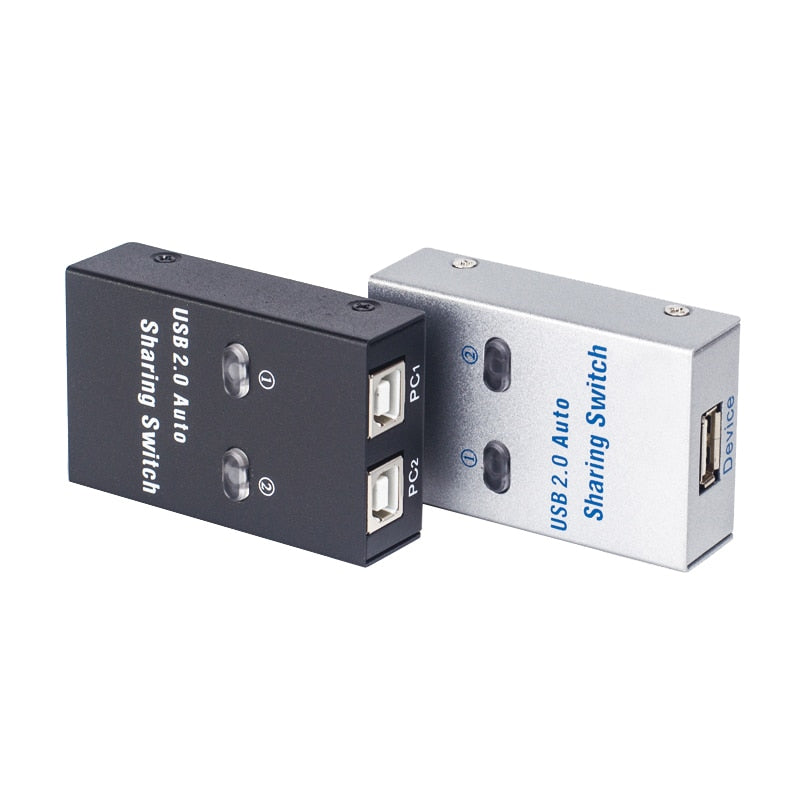 USB Auto Switch 2 Ports usb Converter Splitter for 2 PC Share USB Peripherals Printer Office Home usb2.0 hub