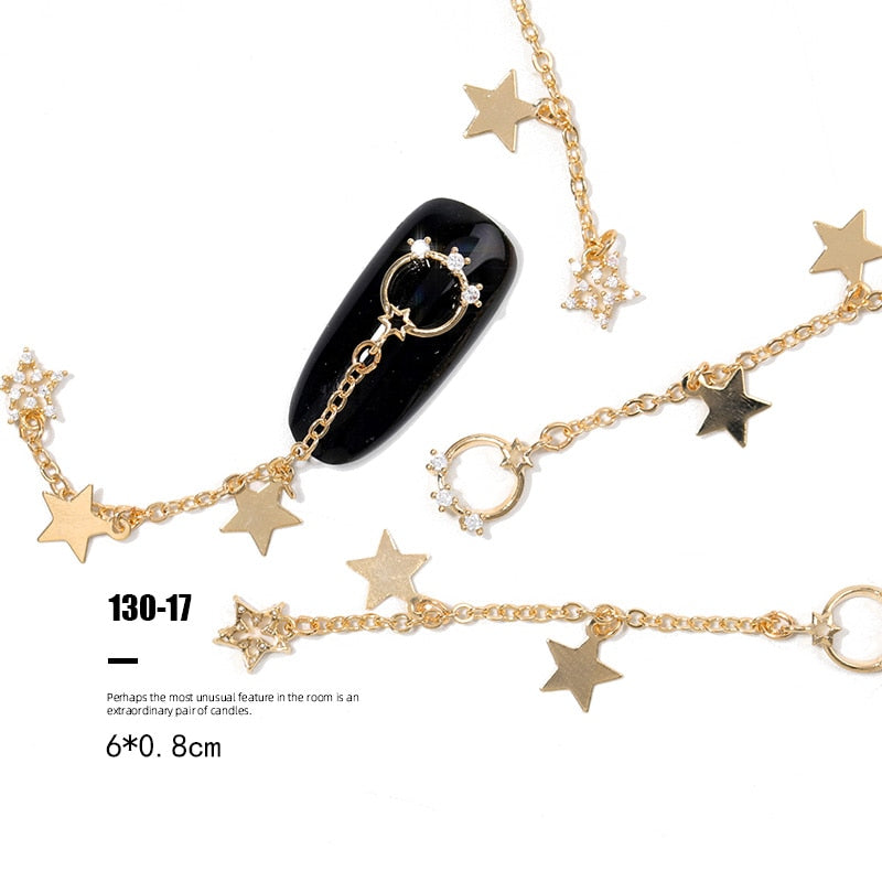 Pieces 3D Metal Nail art Jewelry Japanese Nail Decorations Top Quality Crystal Manicure Zircon Diamond Charms Pendants