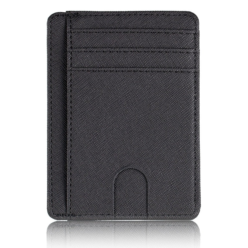 Slim RFID Blocking Leather Wallet Credit ID Card Holder Purse Money Case for Men Women 2020 Fashion Bag 11.5x8x0.5cm