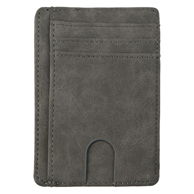 Slim RFID Blocking Leather Wallet Credit ID Card Holder Purse Money Case for Men Women 2020 Fashion Bag 11.5x8x0.5cm