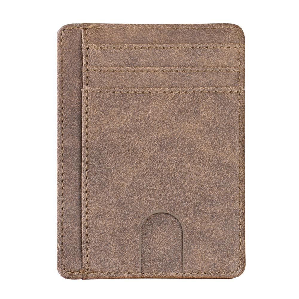 Slim RFID Blocking Leather Wallet Credit ID Card Holder Purse Money Case for Men Women 2020 Fashion Bag 11.5x8x0.5cm