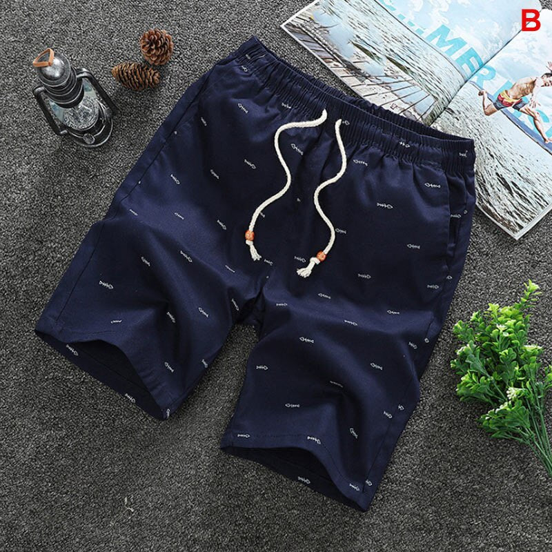2023 Summer Men's shorts Casual Loose Cropped Trousers Sports Shorts Loose Knit Straight Casual Pants Cotton Short Pants New 4XL