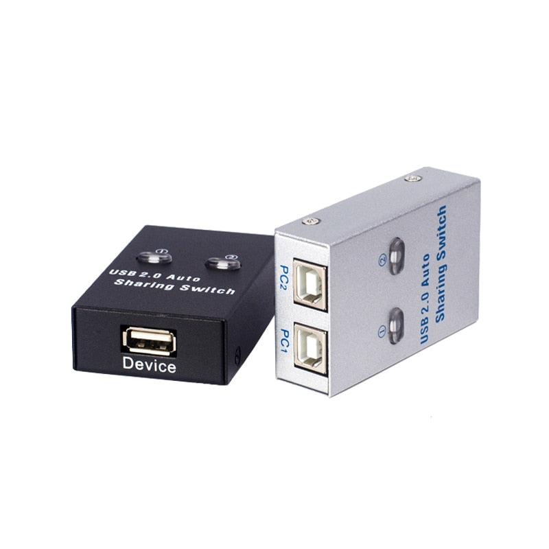 USB Auto Switch 2 Ports usb Converter Splitter for 2 PC Share USB Peripherals Printer Office Home usb2.0 hub
