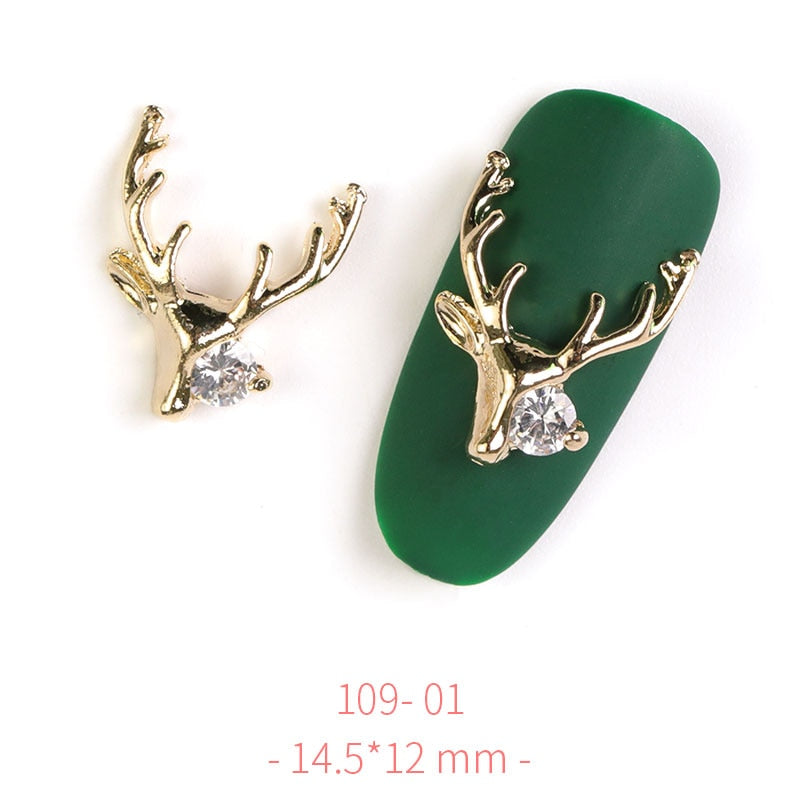 Pieces 3D Metal Nail art Jewelry Japanese Nail Decorations Top Quality Crystal Manicure Zircon Diamond Charms Pendants
