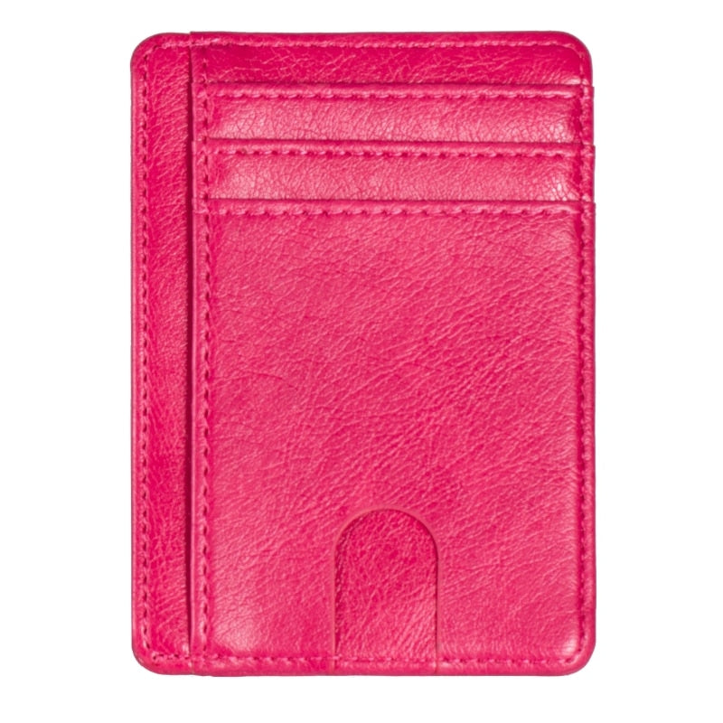 Slim RFID Blocking Leather Wallet Credit ID Card Holder Purse Money Case for Men Women 2020 Fashion Bag 11.5x8x0.5cm