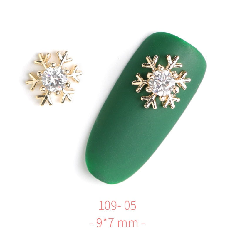 Pieces 3D Metal Nail art Jewelry Japanese Nail Decorations Top Quality Crystal Manicure Zircon Diamond Charms Pendants