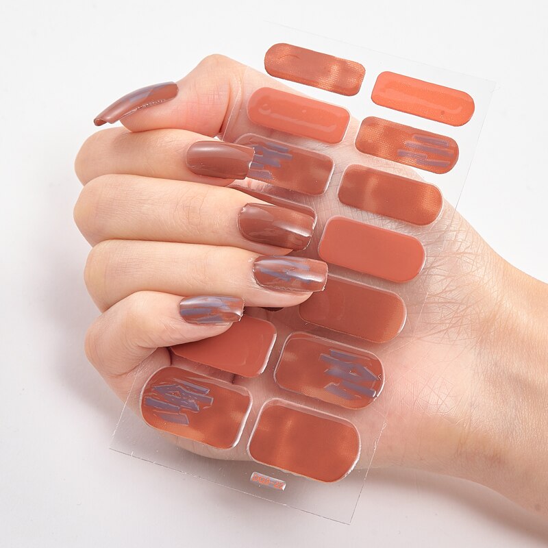 Three Sorts 0f Nail Stickers Glitter Series Minimalist Design Designed Nail Strips Nail Tips Designer Nail Decals Manicure