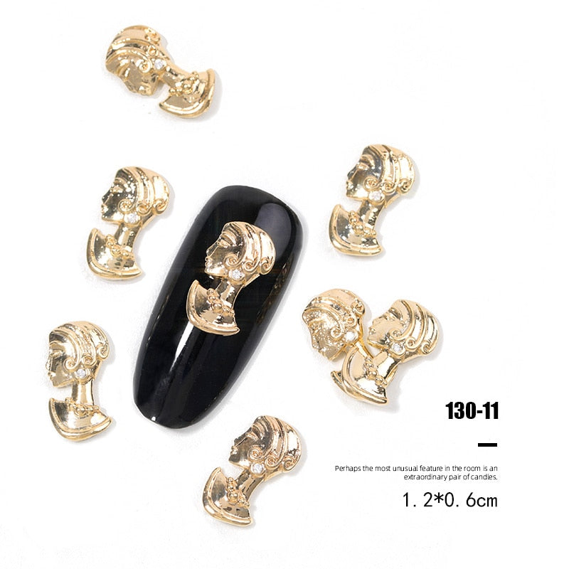 Pieces 3D Metal Nail art Jewelry Japanese Nail Decorations Top Quality Crystal Manicure Zircon Diamond Charms Pendants