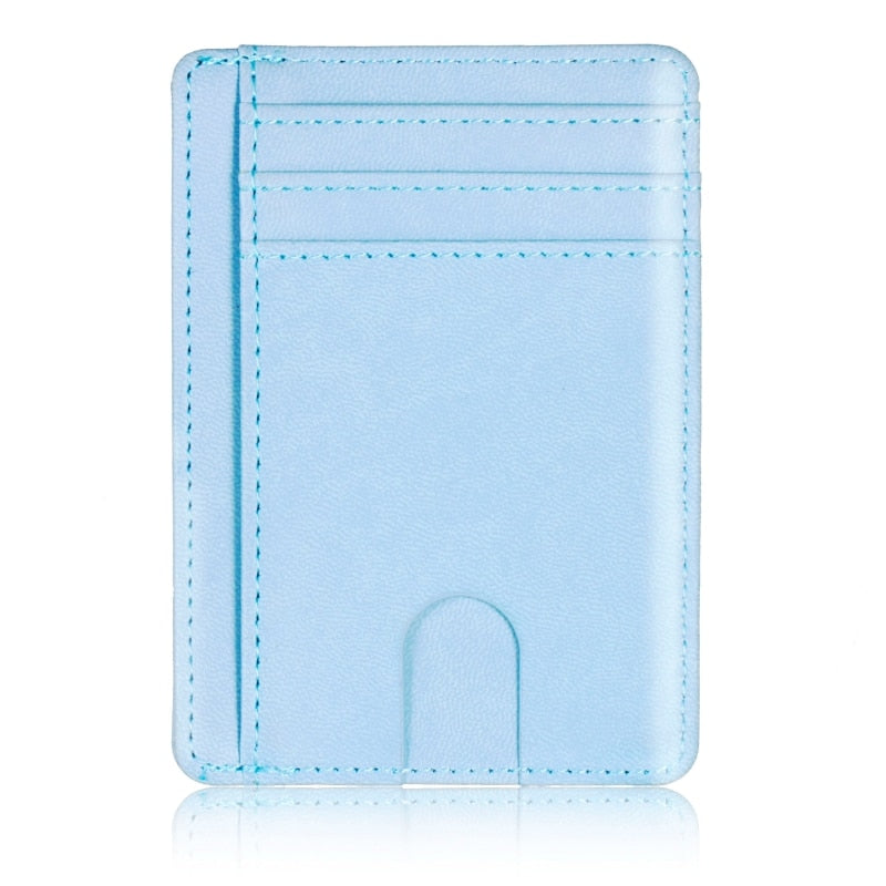 Slim RFID Blocking Leather Wallet Credit ID Card Holder Purse Money Case for Men Women 2020 Fashion Bag 11.5x8x0.5cm