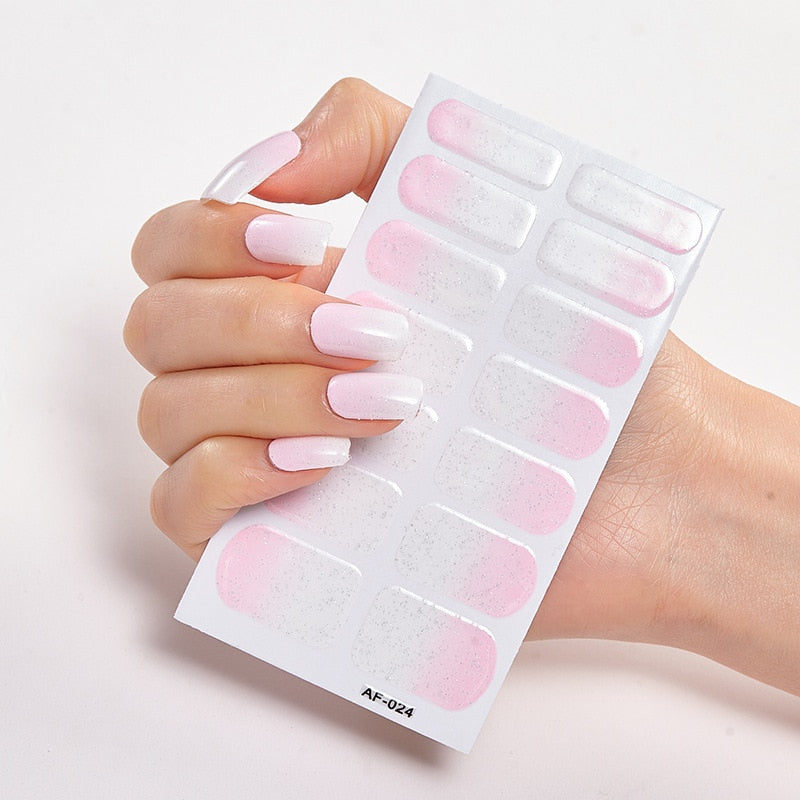 Four Sorts of Nail Stickers Fashion Nail Wraps Self Adhesive Manicure Decoracion Nail Strips Nail Sticker Set Nail Art