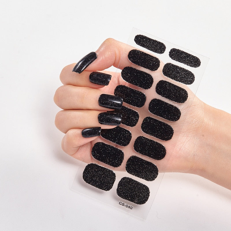 Four Sorts of Nail Stickers Fashion Nail Wraps Self Adhesive Manicure Decoracion Nail Strips Nail Sticker Set Nail Art