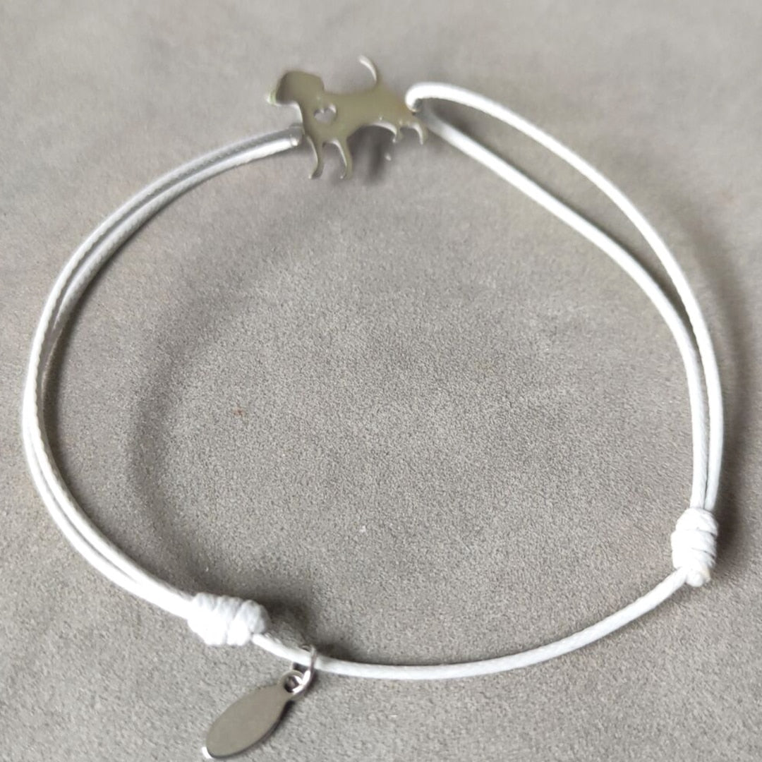 Custome Pet Names Rope Bracelet Tassut Cat Dog Paw Claw Bracelet Lovely Animal Bracelets for Women pulseras