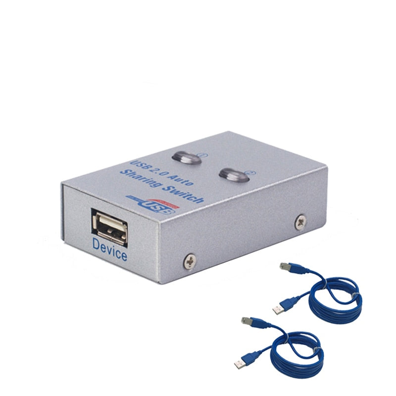 USB Auto Switch 2 Ports usb Converter Splitter for 2 PC Share USB Peripherals Printer Office Home usb2.0 hub