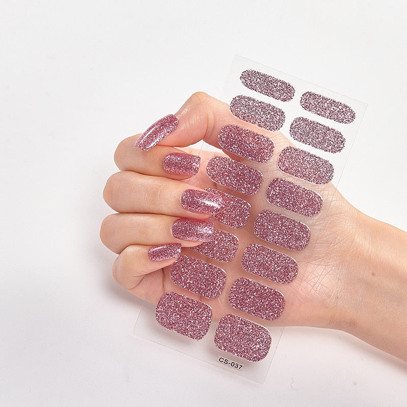 Four Sorts of Nail Stickers Fashion Nail Wraps Self Adhesive Manicure Decoracion Nail Strips Nail Sticker Set Nail Art
