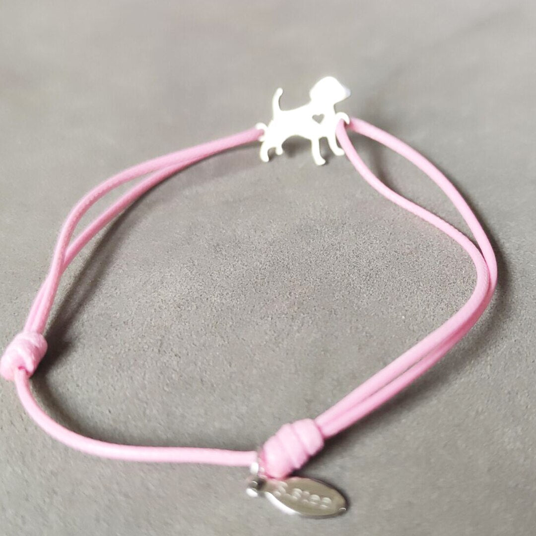 Custome Pet Names Rope Bracelet Tassut Cat Dog Paw Claw Bracelet Lovely Animal Bracelets for Women pulseras