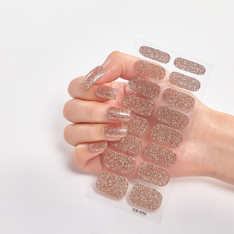 Four Sorts of Nail Stickers Fashion Nail Wraps Self Adhesive Manicure Decoracion Nail Strips Nail Sticker Set Nail Art