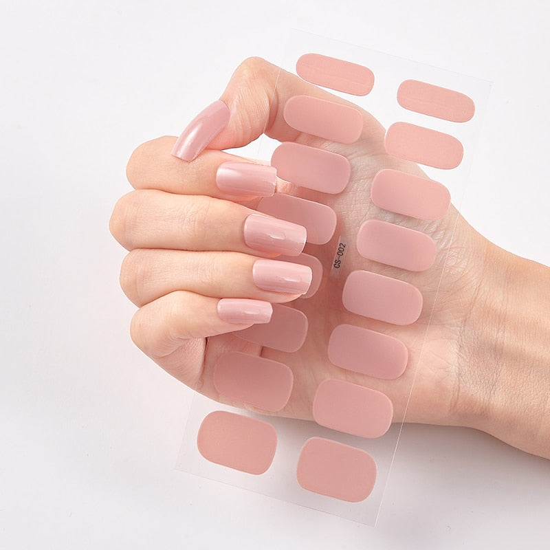 Four Sorts of Nail Stickers Fashion Nail Wraps Self Adhesive Manicure Decoracion Nail Strips Nail Sticker Set Nail Art