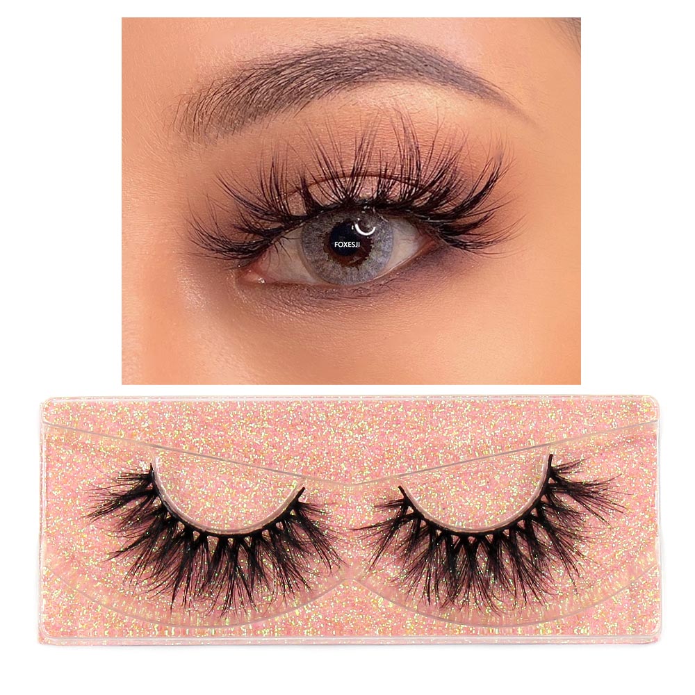 Makeup Eyelashes 3D Mink Lashes Fluffy Soft Wispy Natural Cross Lash Extension Reusable Fake Lashes Mink False Eyelashes