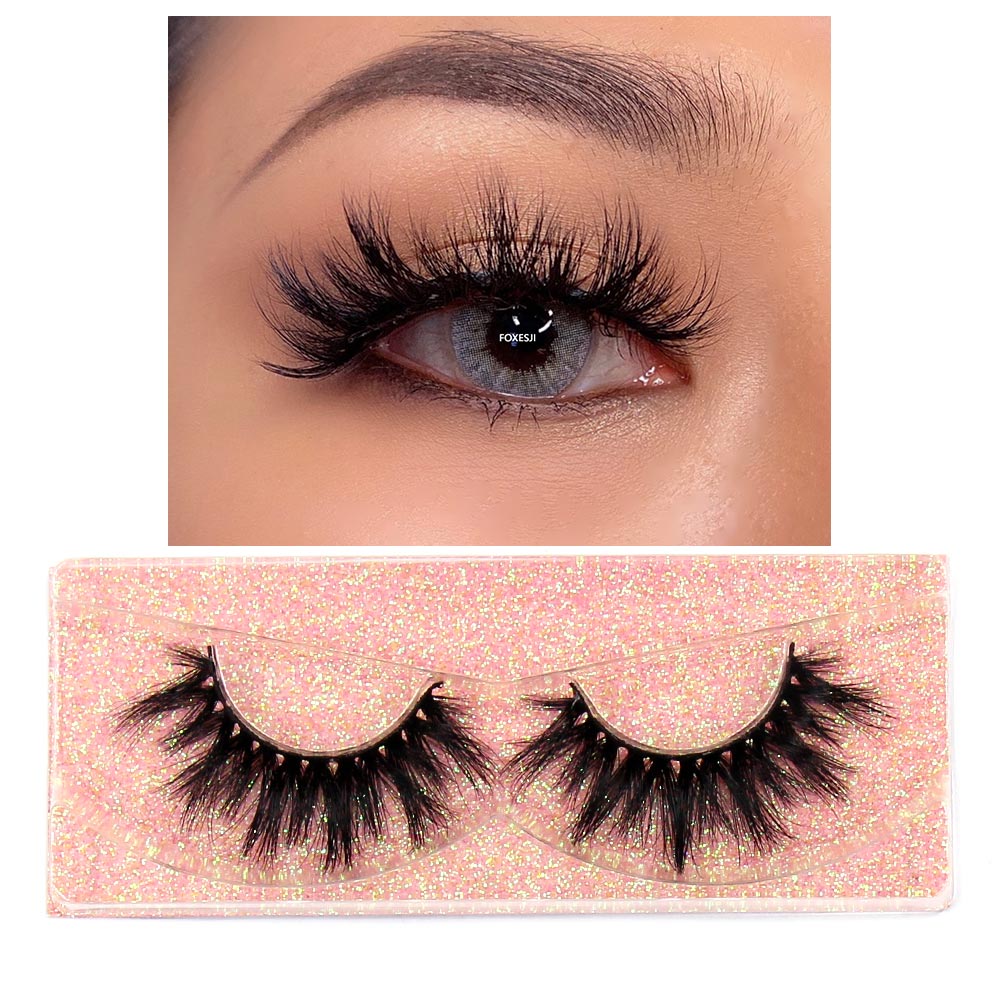 Makeup Eyelashes 3D Mink Lashes Fluffy Soft Wispy Natural Cross Lash Extension Reusable Fake Lashes Mink False Eyelashes
