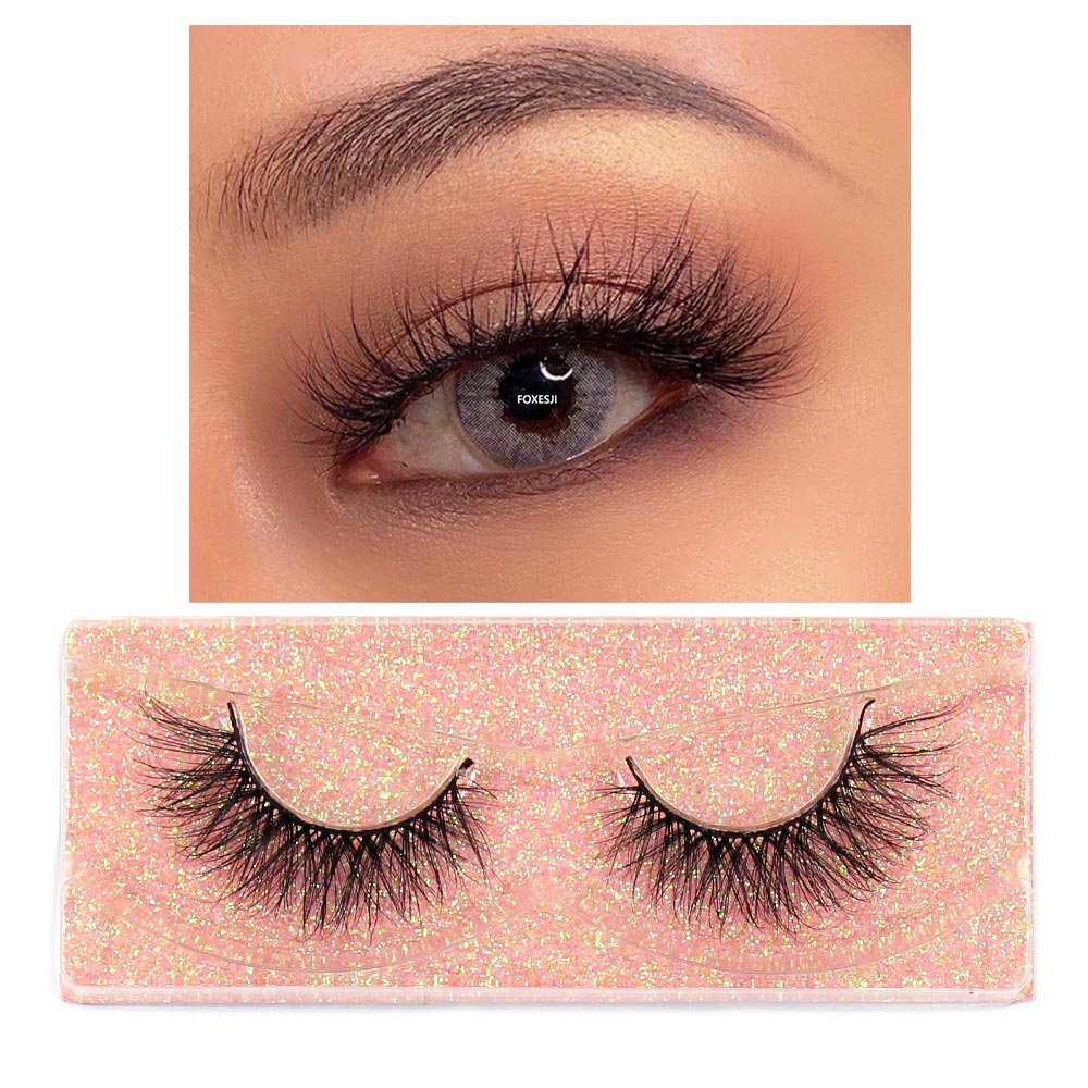 Makeup Eyelashes 3D Mink Lashes Fluffy Soft Wispy Natural Cross Lash Extension Reusable Fake Lashes Mink False Eyelashes