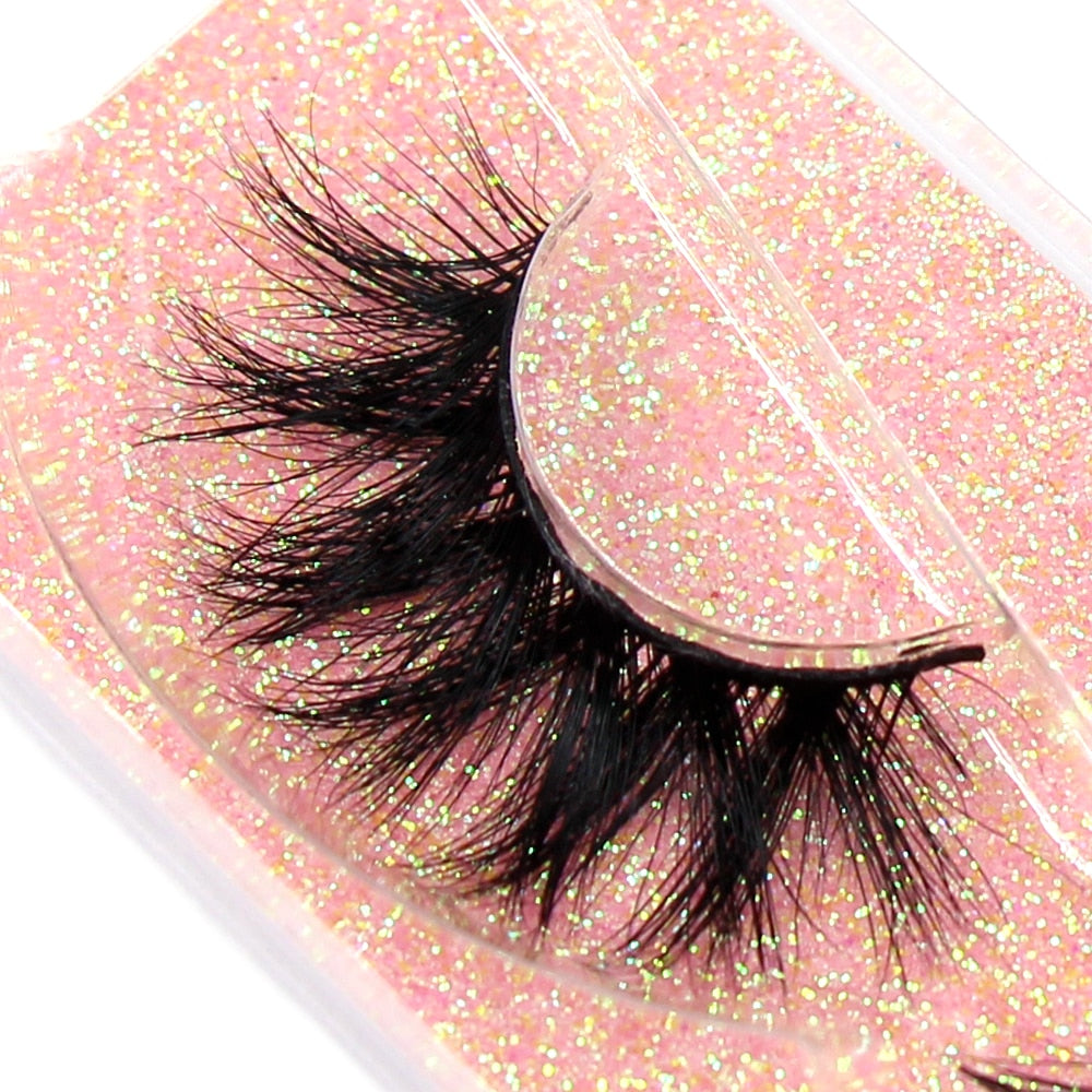Makeup Eyelashes 3D Mink Lashes Fluffy Soft Wispy Natural Cross Lash Extension Reusable Fake Lashes Mink False Eyelashes