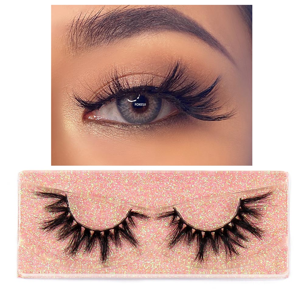 Makeup Eyelashes 3D Mink Lashes Fluffy Soft Wispy Natural Cross Lash Extension Reusable Fake Lashes Mink False Eyelashes
