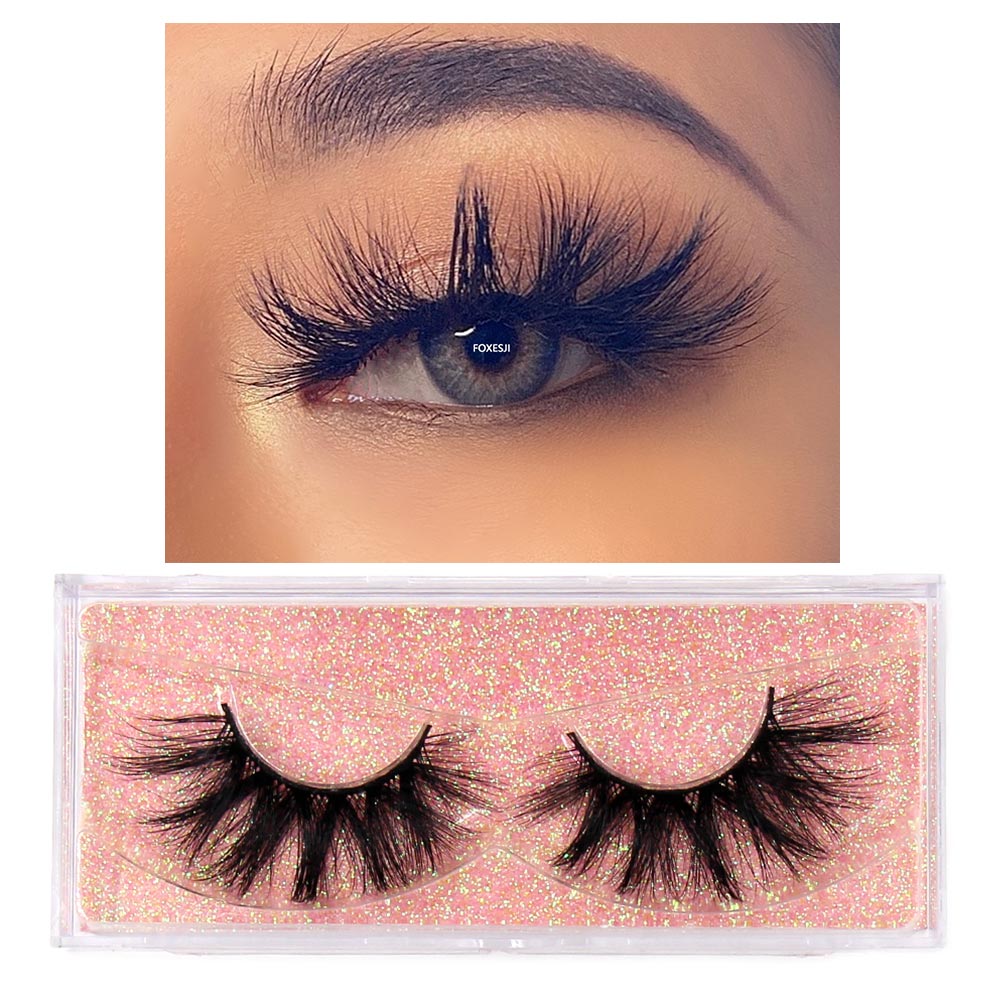 Makeup Eyelashes 3D Mink Lashes Fluffy Soft Wispy Natural Cross Lash Extension Reusable Fake Lashes Mink False Eyelashes
