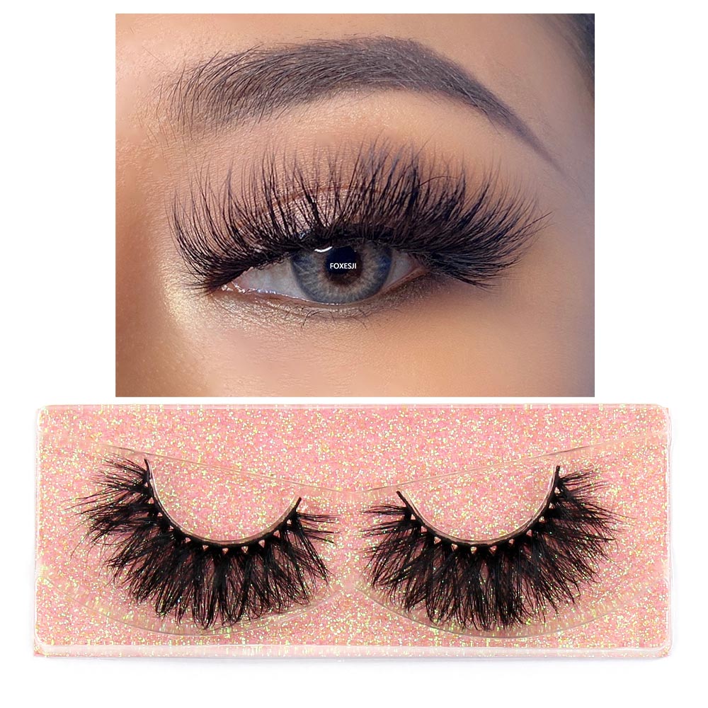 Makeup Eyelashes 3D Mink Lashes Fluffy Soft Wispy Natural Cross Lash Extension Reusable Fake Lashes Mink False Eyelashes