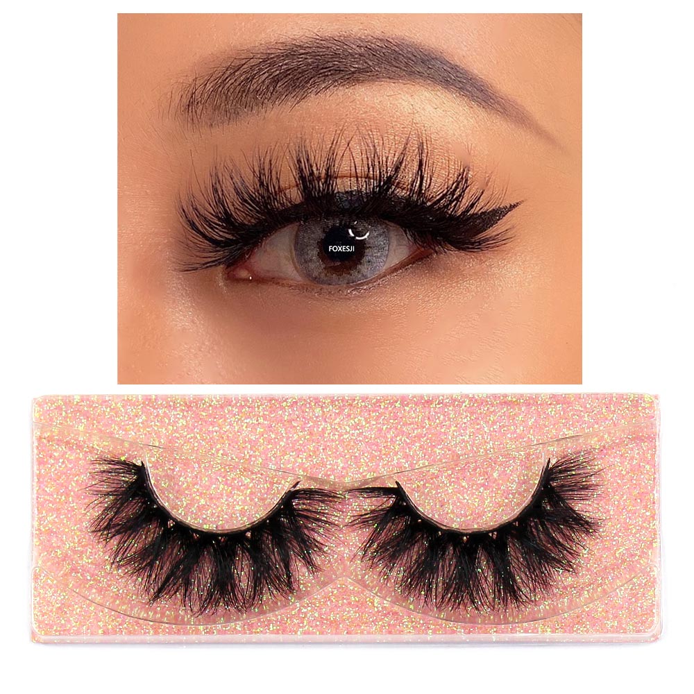 Makeup Eyelashes 3D Mink Lashes Fluffy Soft Wispy Natural Cross Lash Extension Reusable Fake Lashes Mink False Eyelashes