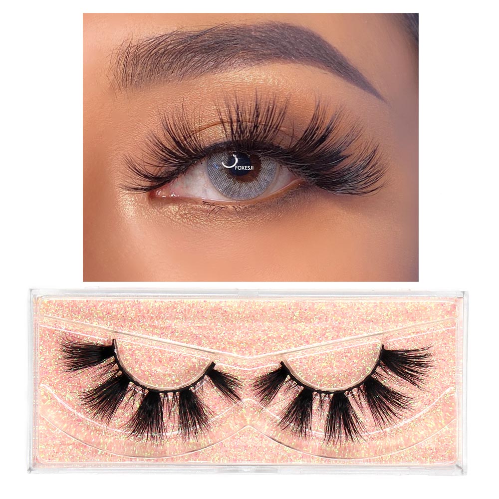 Makeup Eyelashes 3D Mink Lashes Fluffy Soft Wispy Natural Cross Lash Extension Reusable Fake Lashes Mink False Eyelashes