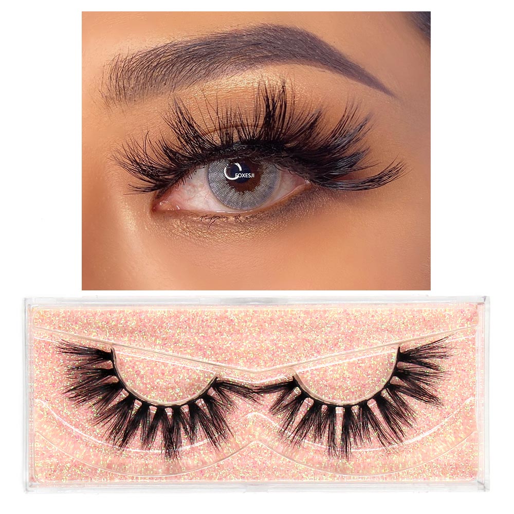 Makeup Eyelashes 3D Mink Lashes Fluffy Soft Wispy Natural Cross Lash Extension Reusable Fake Lashes Mink False Eyelashes