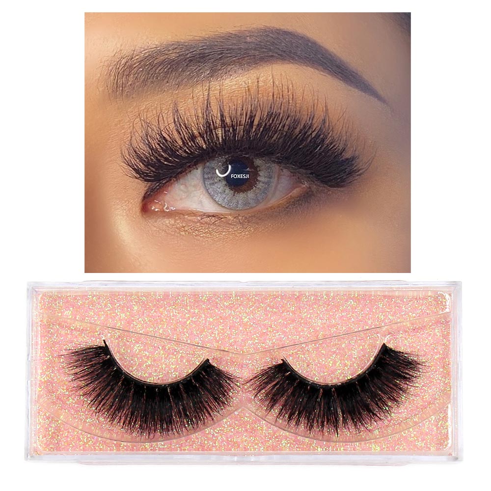 Makeup Eyelashes 3D Mink Lashes Fluffy Soft Wispy Natural Cross Lash Extension Reusable Fake Lashes Mink False Eyelashes
