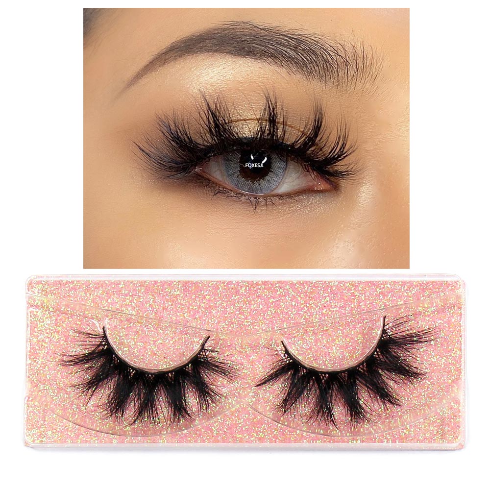 Makeup Eyelashes 3D Mink Lashes Fluffy Soft Wispy Natural Cross Lash Extension Reusable Fake Lashes Mink False Eyelashes