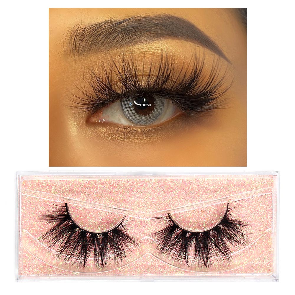 Makeup Eyelashes 3D Mink Lashes Fluffy Soft Wispy Natural Cross Lash Extension Reusable Fake Lashes Mink False Eyelashes