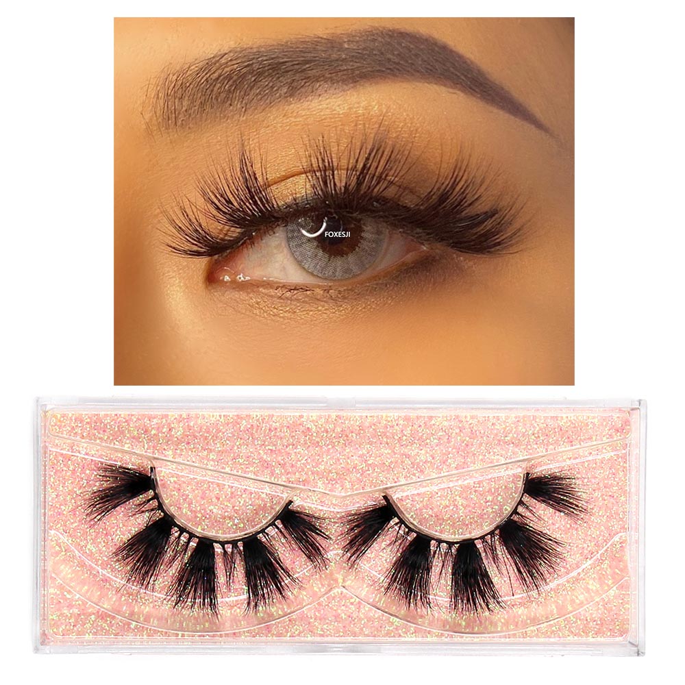 Makeup Eyelashes 3D Mink Lashes Fluffy Soft Wispy Natural Cross Lash Extension Reusable Fake Lashes Mink False Eyelashes