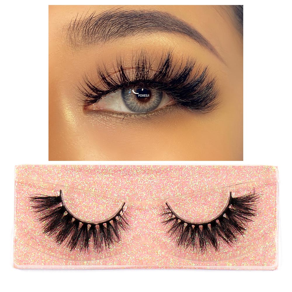Makeup Eyelashes 3D Mink Lashes Fluffy Soft Wispy Natural Cross Lash Extension Reusable Fake Lashes Mink False Eyelashes