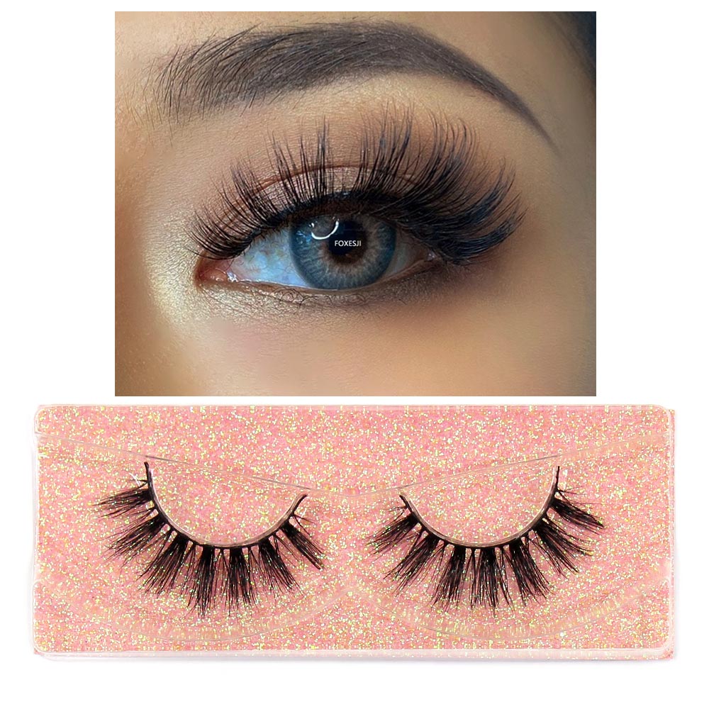 Makeup Eyelashes 3D Mink Lashes Fluffy Soft Wispy Natural Cross Lash Extension Reusable Fake Lashes Mink False Eyelashes