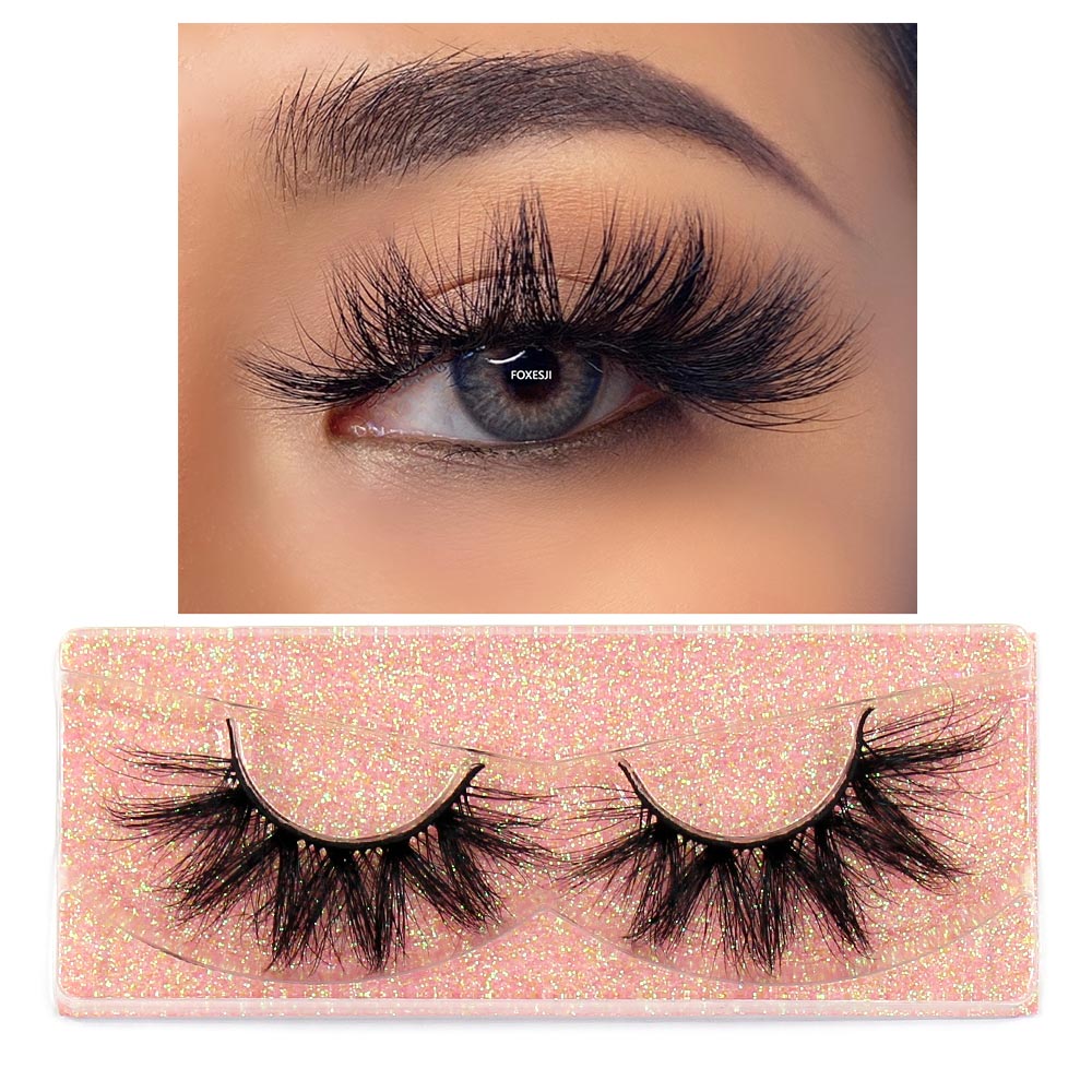Makeup Eyelashes 3D Mink Lashes Fluffy Soft Wispy Natural Cross Lash Extension Reusable Fake Lashes Mink False Eyelashes