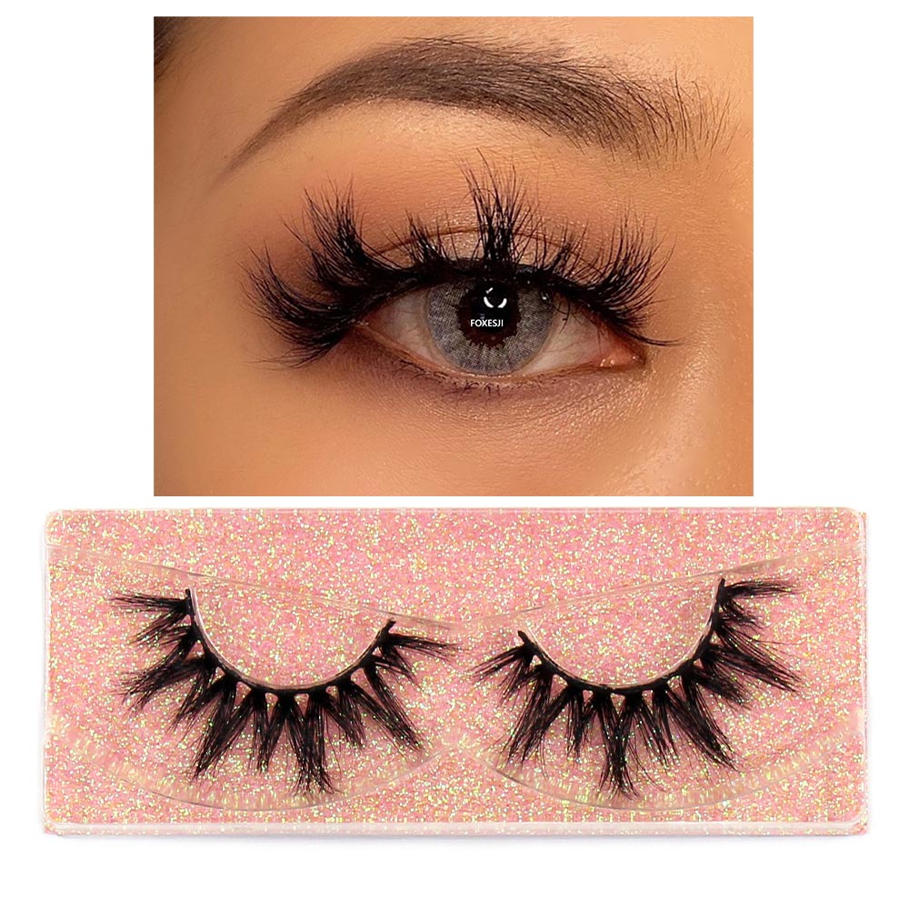 Makeup Eyelashes 3D Mink Lashes Fluffy Soft Wispy Natural Cross Lash Extension Reusable Fake Lashes Mink False Eyelashes